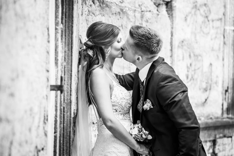 Beach wedding couple session
